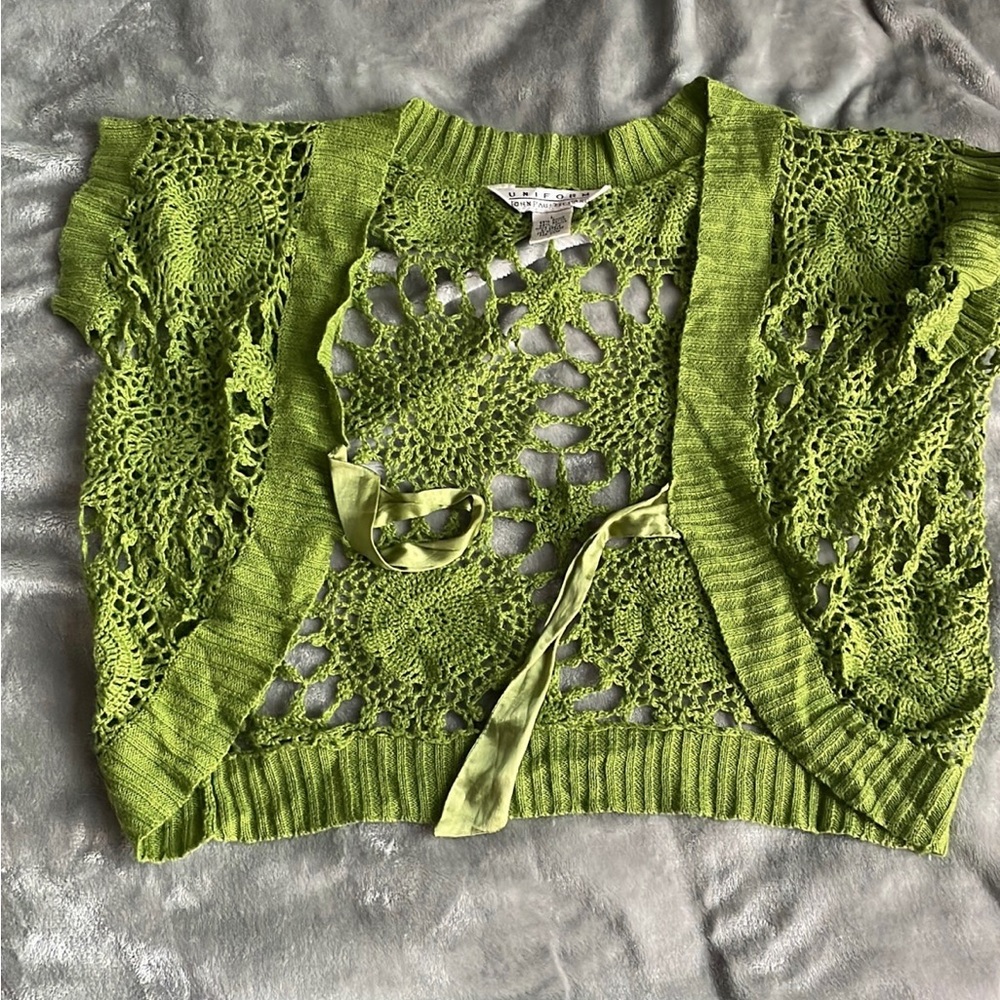Green Tie Top